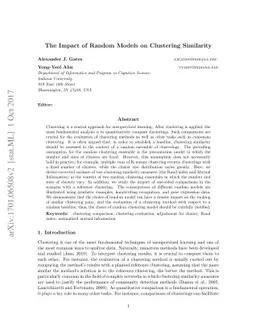 The Impact of Random Models on Clustering Similarity