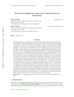 Patchwork Kriging for Large-scale Gaussian Process Regression