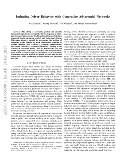Imitating Driver Behavior with Generative Adversarial Networks