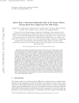 Speech Map: A Statistical Multimodal Atlas of 4D Tongue Motion During
  Speech from Tagged and Cine MR Images