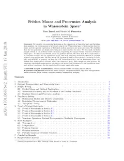 Fréchet Means and Procrustes Analysis in Wasserstein Space