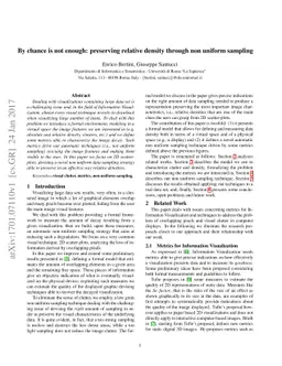 By chance is not enough: Preserving relative density through non uniform
  sampling
