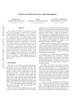 Deep Local Video Feature for Action Recognition