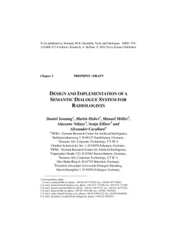 Design and Implementation of a Semantic Dialogue System for Radiologists