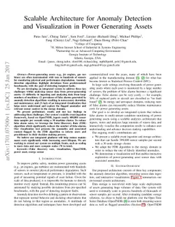 Scalable Architecture for Anomaly Detection and Visualization in Power
  Generating Assets