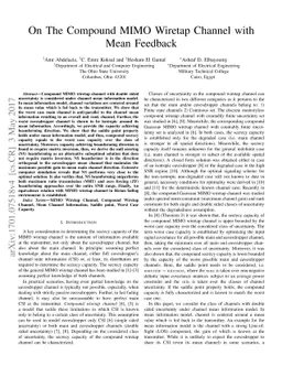 On The Compound MIMO Wiretap Channel with Mean Feedback