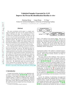 Unlabeled Samples Generated by GAN Improve the Person Re-identification
  Baseline in vitro