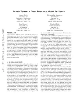 Match-Tensor: a Deep Relevance Model for Search