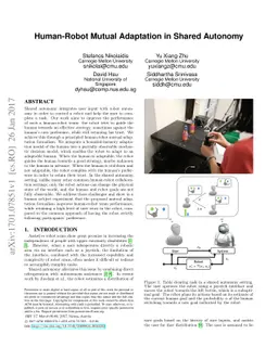 Human-Robot Mutual Adaptation in Shared Autonomy