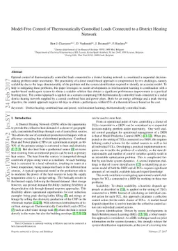 Model-Free Control of Thermostatically Controlled Loads Connected to a
  District Heating Network
