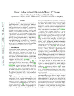 Erasure Coding for Small Objects in In-Memory KV Storage