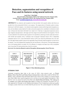 Detection, Segmentation and Recognition of Face and its Features Using
  Neural Network