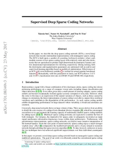 Supervised Deep Sparse Coding Networks