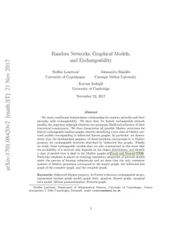 Random Networks, Graphical Models, and Exchangeability