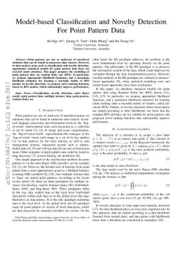 Model-based Classification and Novelty Detection For Point Pattern Data