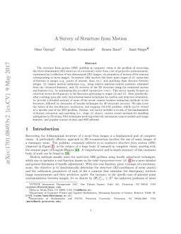 A Survey of Structure from Motion