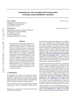 Estimating the risk associated with transportation technology using
  multifidelity simulation