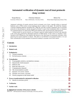 Automated verification of dynamic root of trust protocols (long version)