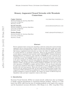 Memory Augmented Neural Networks with Wormhole Connections