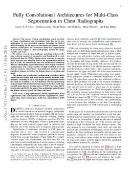 Fully Convolutional Architectures for Multi-Class Segmentation in Chest
  Radiographs
