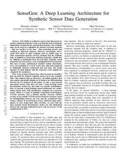 SenseGen: A Deep Learning Architecture for Synthetic Sensor Data
  Generation