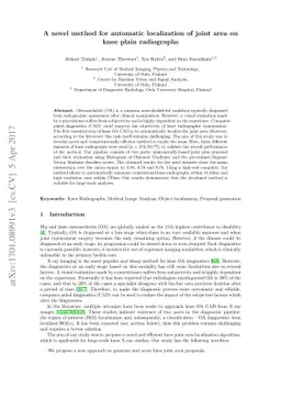 A novel method for automatic localization of joint area on knee plain
  radiographs