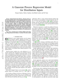 A Gaussian Process Regression Model for Distribution Inputs
