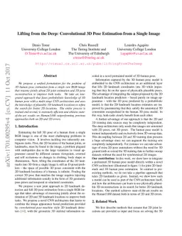 Lifting from the Deep: Convolutional 3D Pose Estimation from a Single
  Image