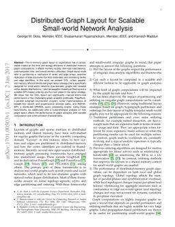 Distributed Graph Layout for Scalable Small-world Network Analysis