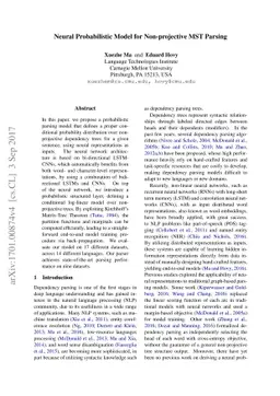 Neural Probabilistic Model for Non-projective MST Parsing