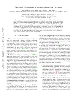 Distributed Co-Simulation of Maritime Systems and Operations