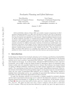 Stochastic Planning and Lifted Inference
