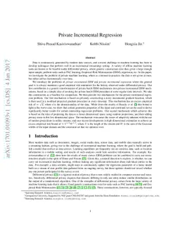 Private Incremental Regression