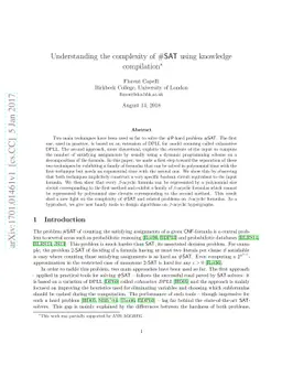 Understanding the complexity of #SAT using knowledge compilation