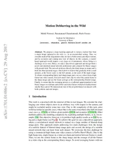 Motion Deblurring in the Wild