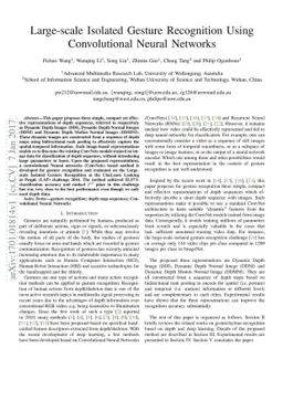 Large-scale Isolated Gesture Recognition Using Convolutional Neural
  Networks