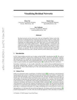 Visualizing Residual Networks