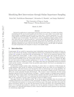 Identifying Best Interventions through Online Importance Sampling