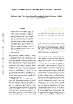 OpenNMT: Open-Source Toolkit for Neural Machine Translation