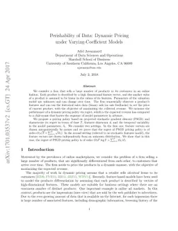 Perishability of Data: Dynamic Pricing under Varying-Coefficient Models
