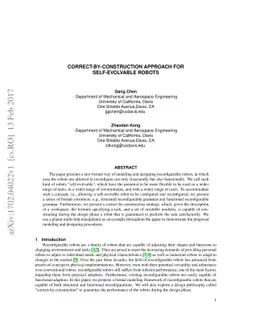 Correct-by-Construction Approach for Self-Evolvable Robots
