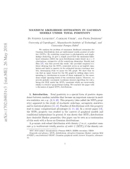 Maximum likelihood estimation in Gaussian models under total positivity