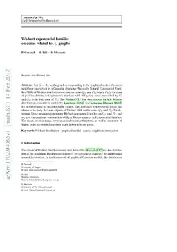 Wishart exponential families on cones related to An graphs