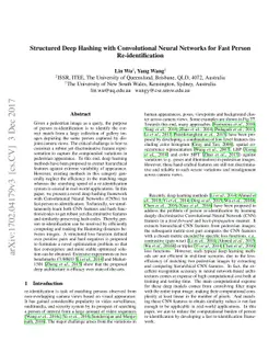 Structured Deep Hashing with Convolutional Neural Networks for Fast
  Person Re-identification