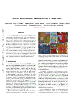 ScanNet: Richly-annotated 3D Reconstructions of Indoor Scenes