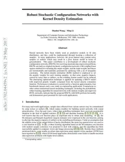 Robust Stochastic Configuration Networks with Kernel Density Estimation