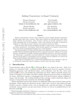 Adding Concurrency to Smart Contracts