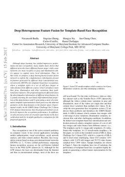 Deep Heterogeneous Feature Fusion for Template-Based Face Recognition