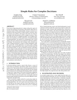 Simple rules for complex decisions