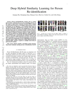 Deep Hybrid Similarity Learning for Person Re-identification